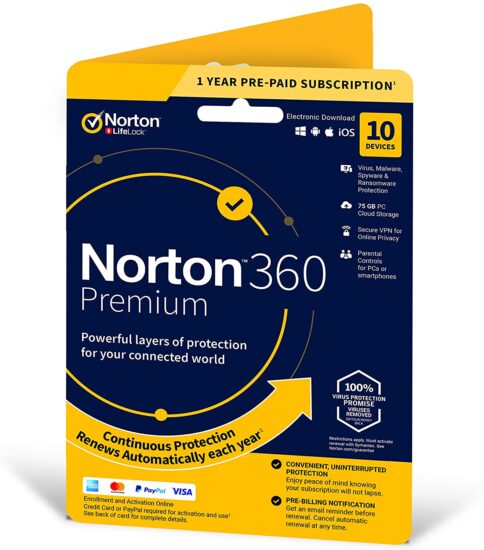 NORTON SECURITY PREMIUM 10PC/1ROK (RETAIL CYFROWA) - kupic w sklepie internetowym Kupsoft