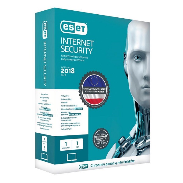 ESET Internet Security dla 1 komputera – przedłużenie licencji, 12 m-cy, BOX - kupic w sklepie internetowym Kupsoft