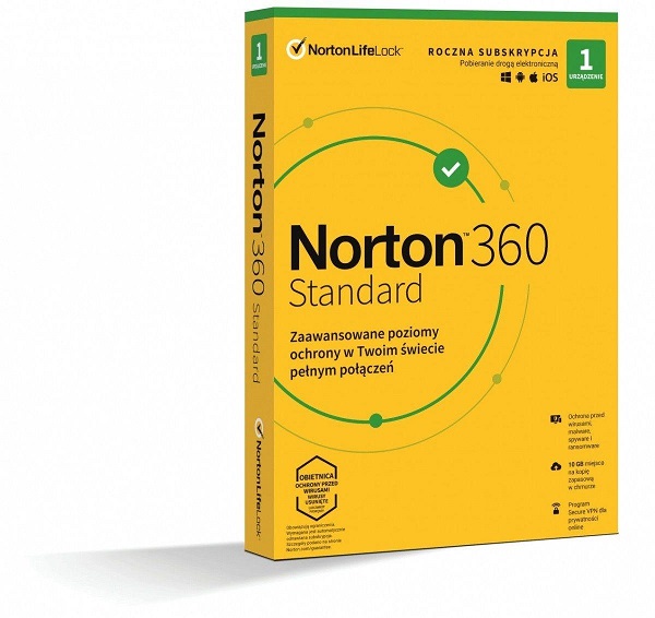 NORTON 360 STANDARD 10GB PL 1 użytkownik, 1 urządzenie, 1 rok - kupic w sklepie internetowym Kupsoft