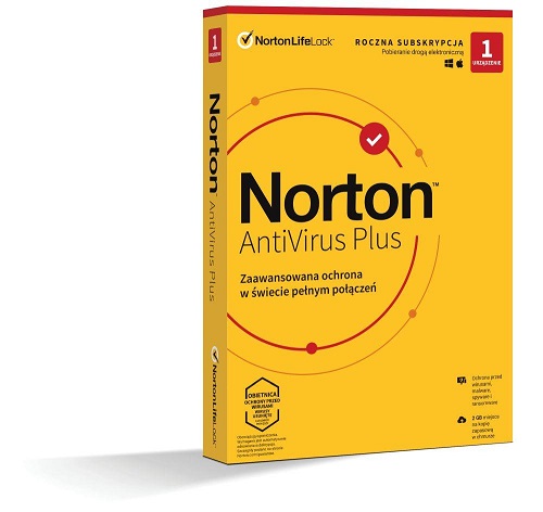 NORTON Antivirus Plus 2GB PL 1 użytkownik, 1 urządzenie, 1 rok - kupic w sklepie internetowym Kupsoft